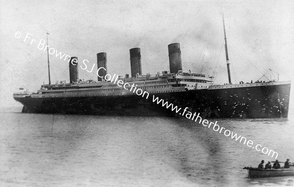 THE TITANIC AT ANCHOR